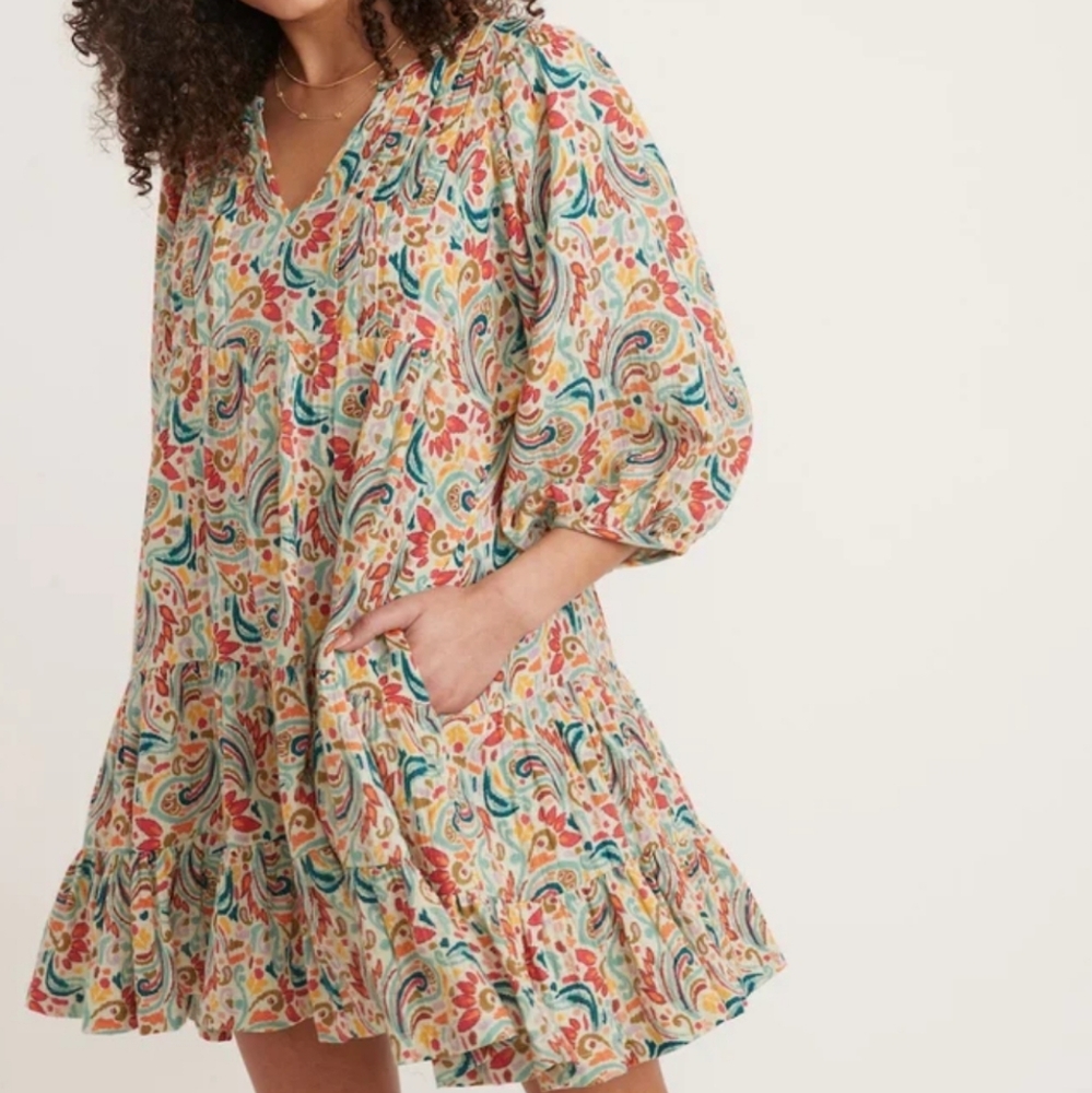 Marine Layer Scarlett paisley print mini dress - Picture 9 of 14